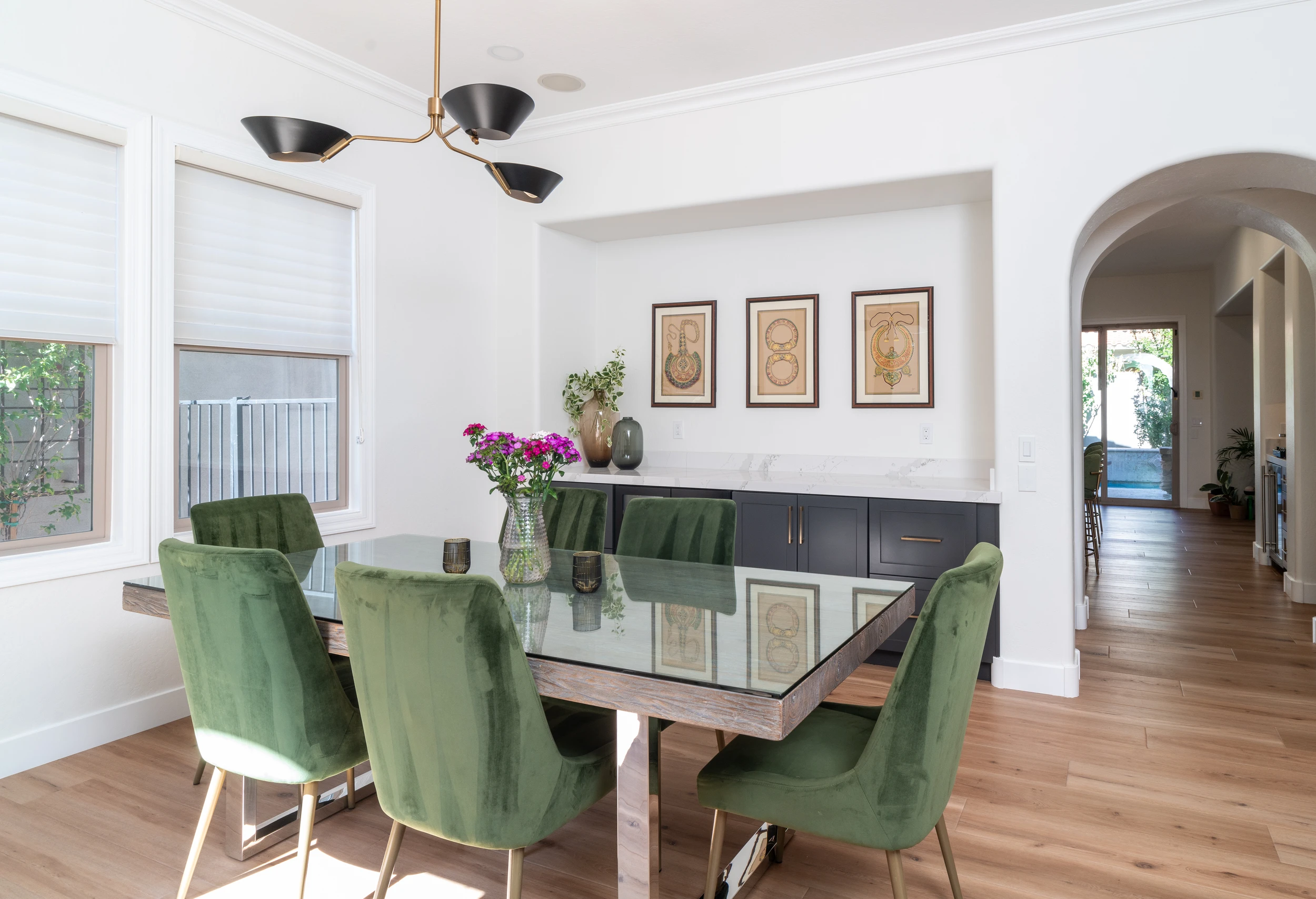 Dining room with custom buffet