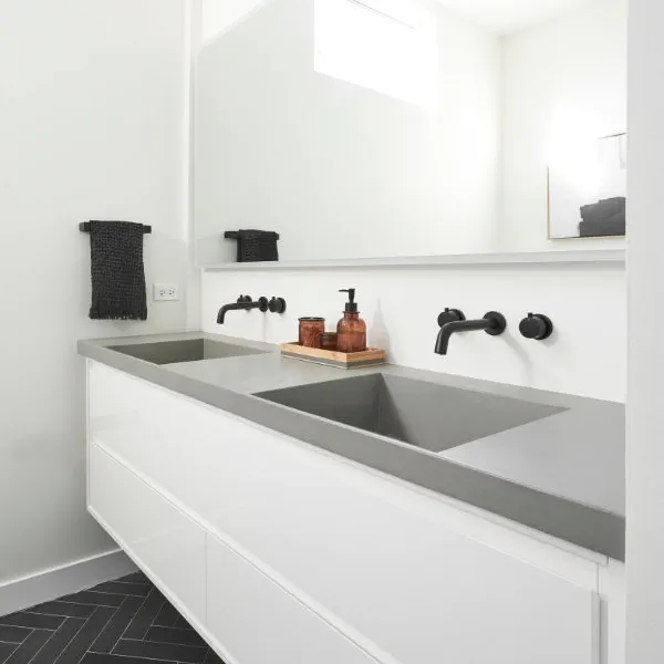 Minimalistic White Bathroom