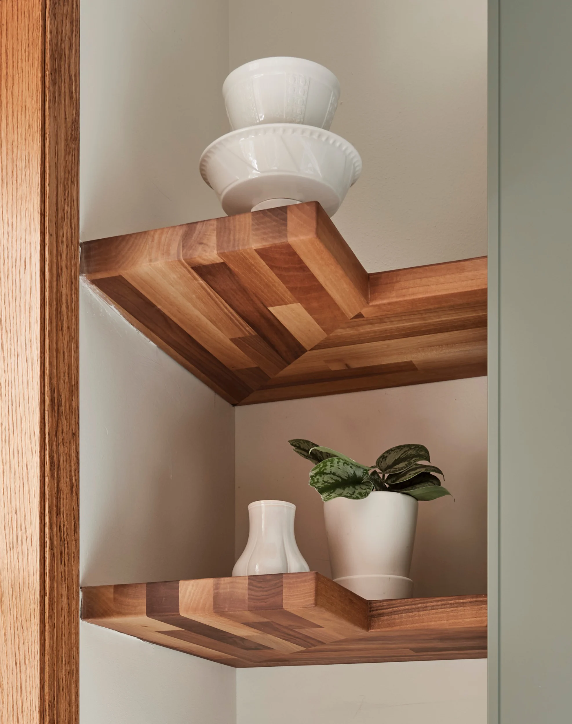 Custom wooden shelves