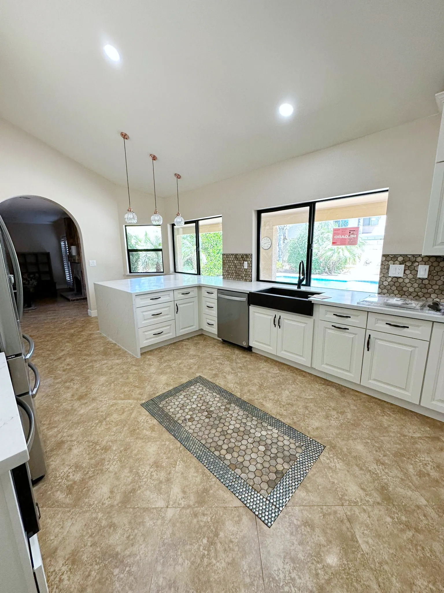 Decorative floor and backsplash tile
