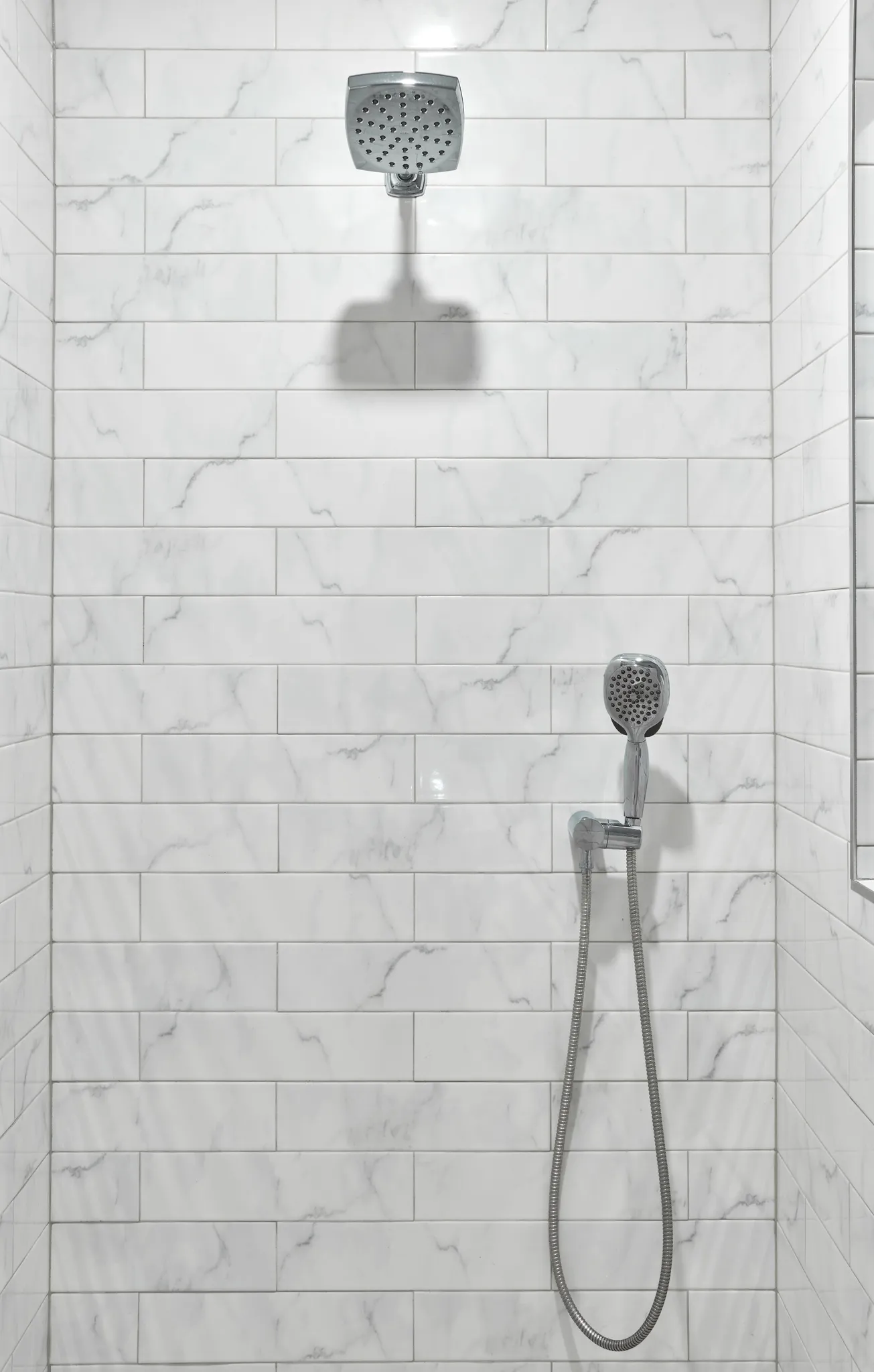 Shower tile and fixtures