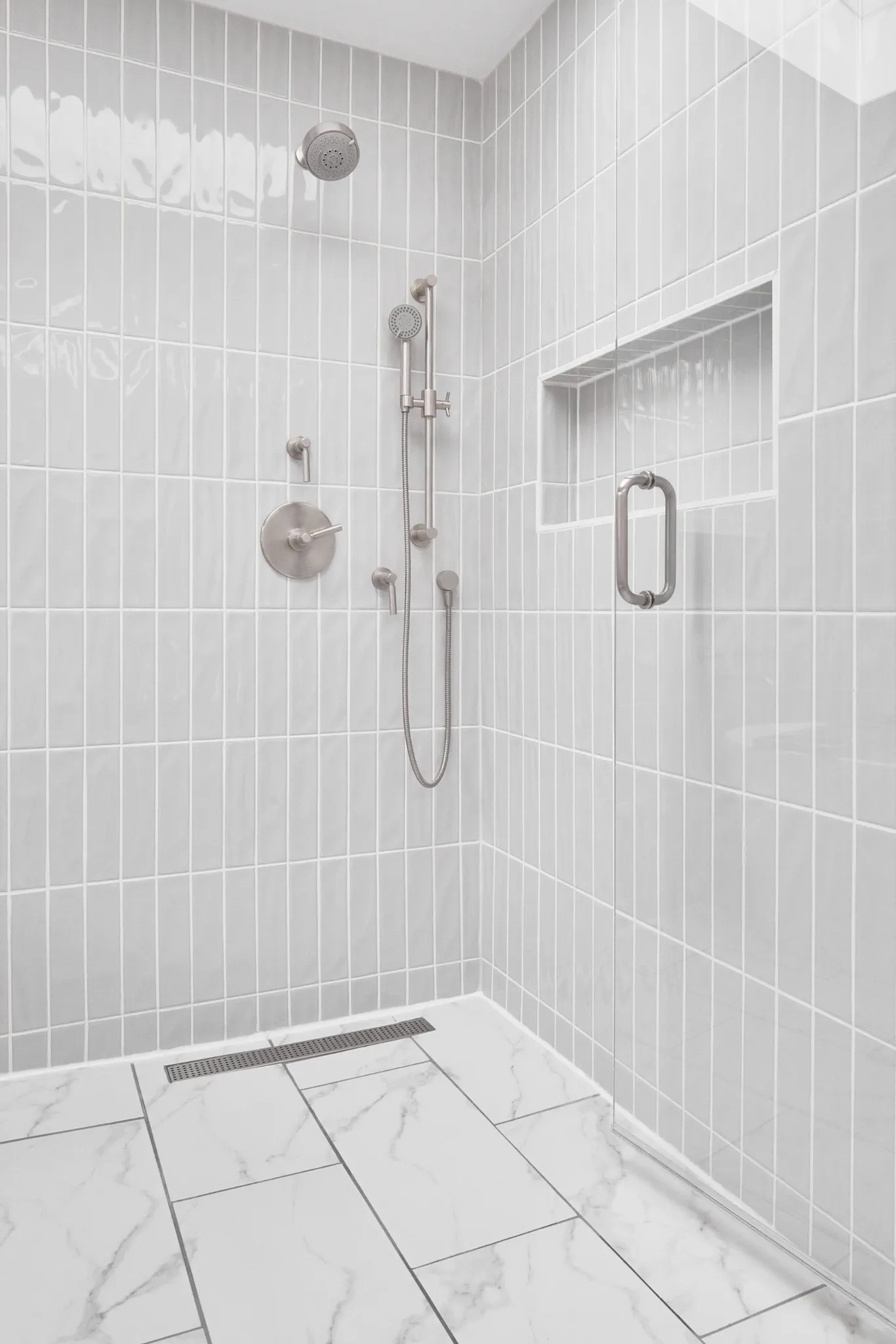 Wet room shower area